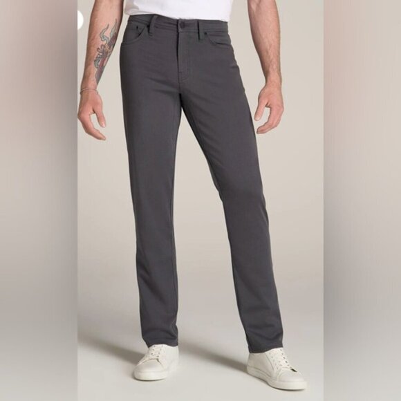 American Tall-Everyday Comfort Tapered Fit Pants-Heron Grey. Size:40Wx38L (1651) - Picture 9 of 13